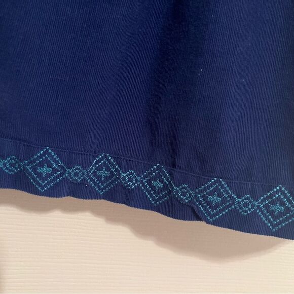 JK Designs Blue Embroidered Blouse Dress - Picture 4 of 6